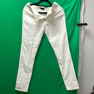 Worn cream jeans